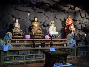 Prayer hall in a cave - Vairocana - Yakcheonsa Buddhist Temple - Jeju-Do Island - South Korea