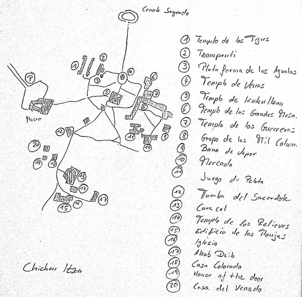 Karte Chichen Itza