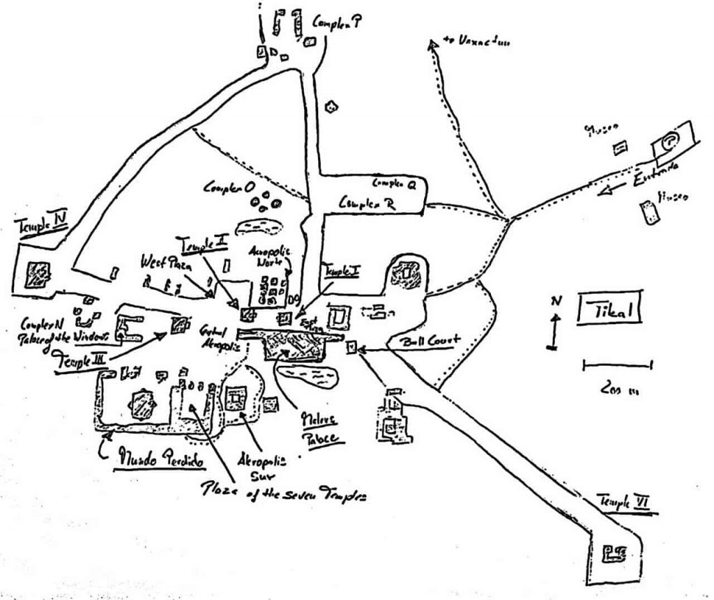 Map of Tikal