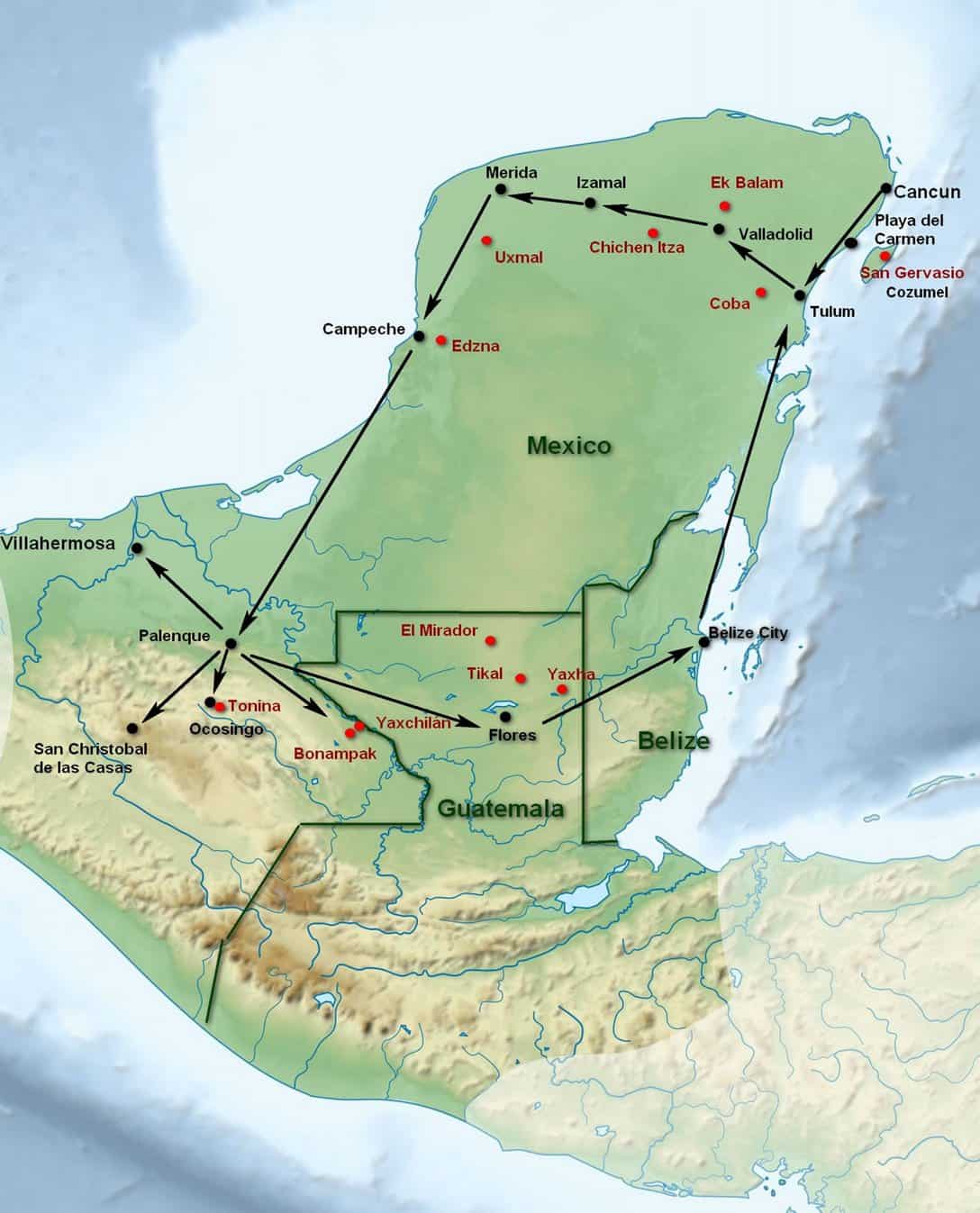 The Maya Sites Hidden Treasures Of The Rain Forest Getting Around 