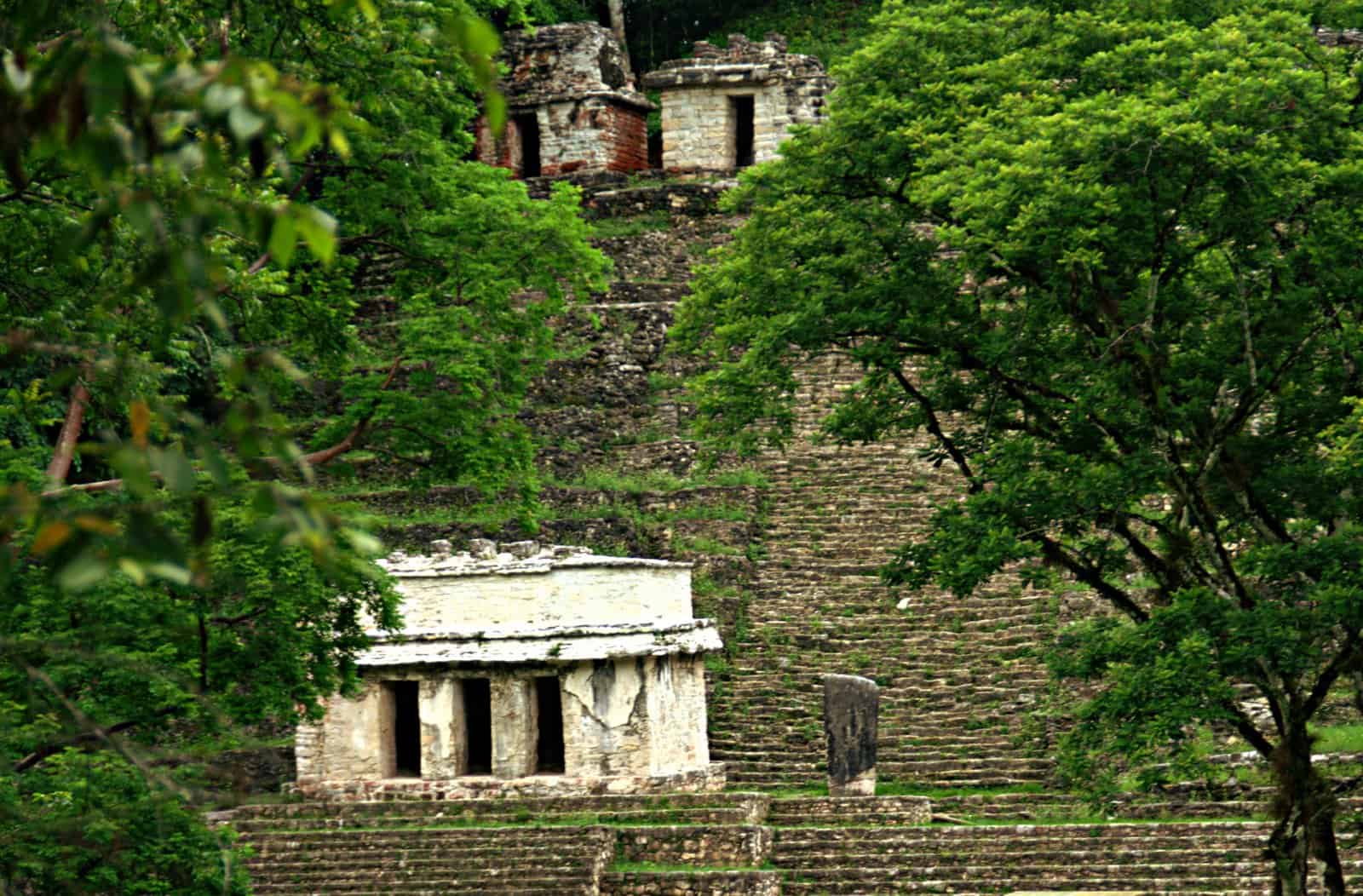 Bonampak - Main Pyramid with several Temples