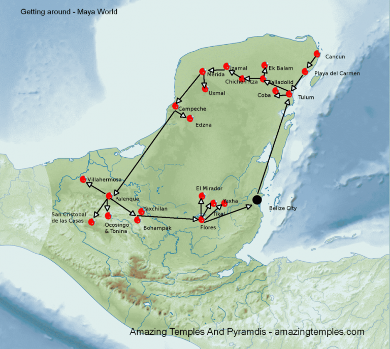 Getting Around - Maya World - Full Map
