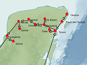 Getting Around Yucatán - Map