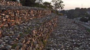 Kinich Kak Moo - Izamal - Pyramidenstufen im Abendrot