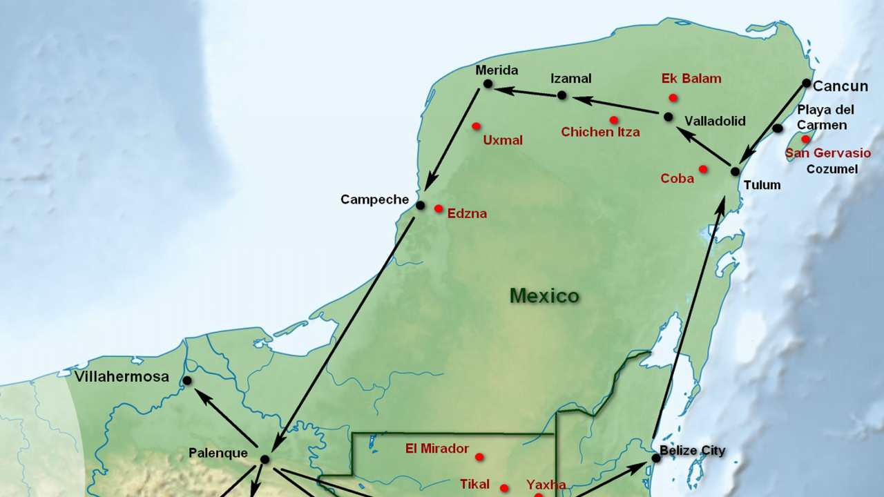 2000px Maya Civilization Location Map Blank Featured Web 