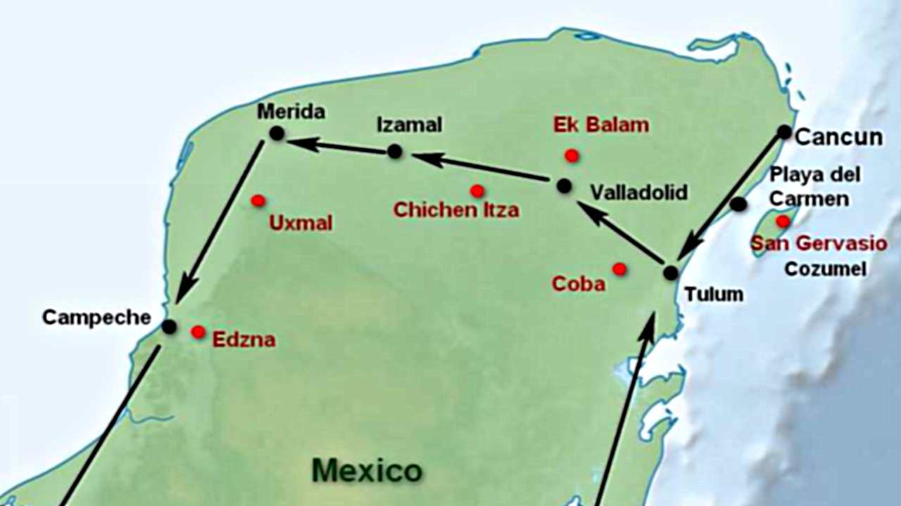 Yucat N Und Die Riviera Maya Mayaruinen Rundreise Und Planung   2000px Maya Civilization Location Map Blank Featured Web 2 