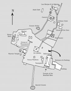 Map of Chichen Itza