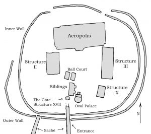 Map of Ek Balam - Karte von Ek Balam