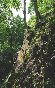 Yaxhá - Blick entlang der Ostakropolis