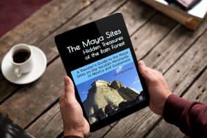 The Maya Sites - ebook - Man holds digital tablet computer in his hands