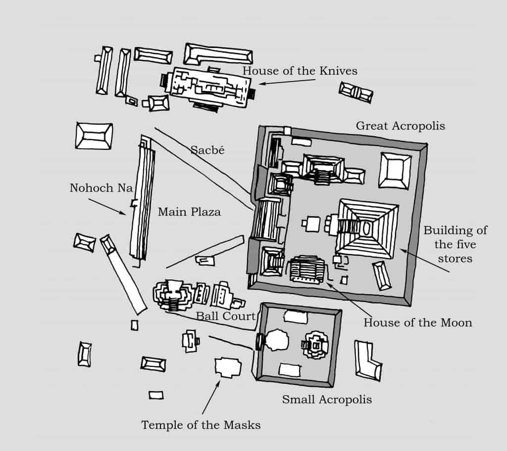 Edzná Map