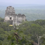 Tikal, aerial view of Temples I & II (shot from Temple IV). Photo: Laslovarga, 29 October 2013 — Licensed under CC BY-SA 3.0 (https://creativecommons.org/licenses/by-sa/3.0/).
